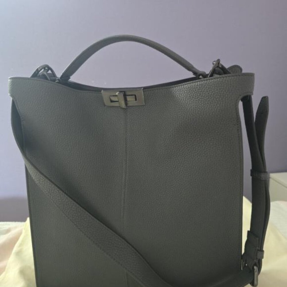 Fendi Peekaboo X-Lite Calf Leather Shoulder Bag